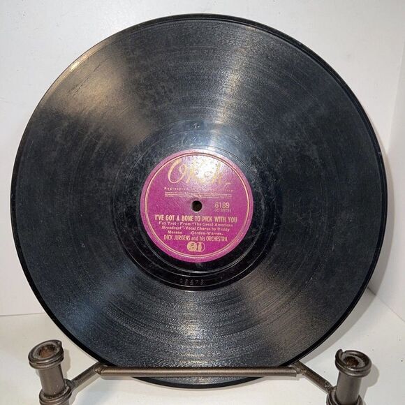 Long Ago Last Night / I’VE Got A Bone to Pick With You 78RPM Okeh Dick Jurgens - Picture 1 of 3